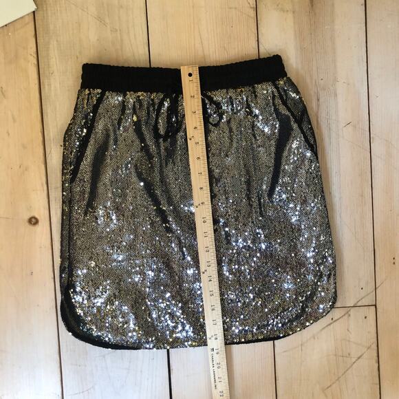 Anthropologie Harlyn NWT Sequin Stretch Waist Mini Skirt Drawstring Size XS - Picture 11 of 11
